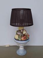 vintage Spaanse tafel-lamp keramiek voet met fruit h= 49cm, Ophalen of Verzenden, Huis en Inrichting