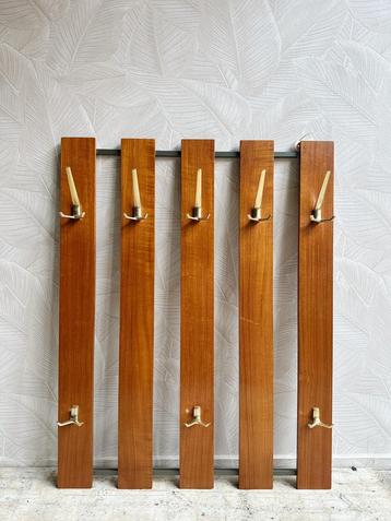 Vintage jaren 60/70 wandkapstok hout beschikbaar voor biedingen