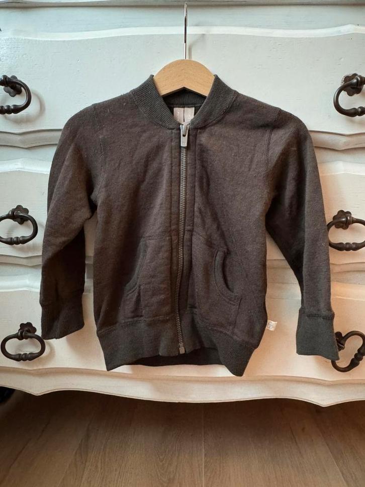 Dilling vest van merinowollen terry maat 86 bruin, Kinderen en Baby's, Babykleding | Maat 86, Zo goed als nieuw, Jongetje of Meisje