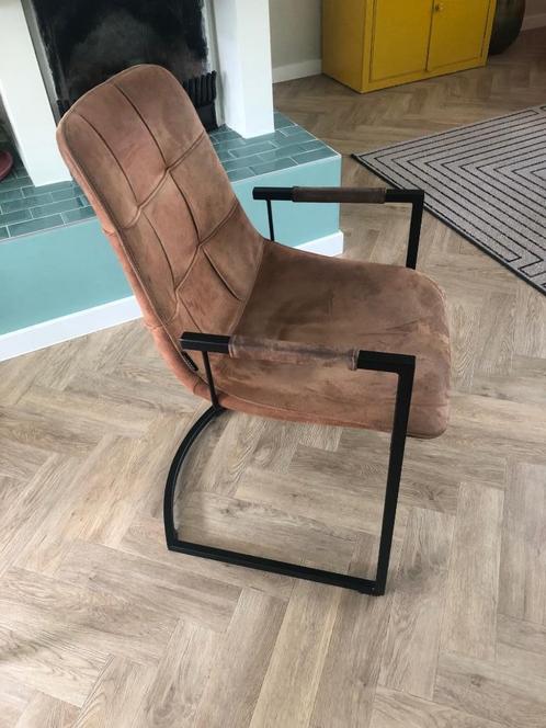 4 stoelen cognac kleur, Huis en Inrichting, Stoelen, Gebruikt, Vier, Bruin, Ophalen