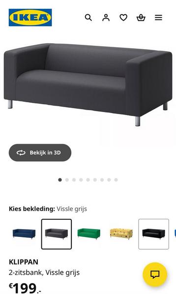 Ikea 2 zit bank beschikbaar voor biedingen