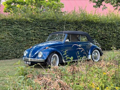 Kever Karmann Cabriolet 1500, 1970, Auto's, Oldtimers, Particulier, Volkswagen, Benzine, Cabriolet, Handgeschakeld, Blauw, Zwart