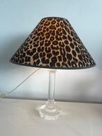 Vintage Leopard Tafellamp met Perspex Voet, Ophalen, Gebruikt, Glas, Minder dan 50 cm