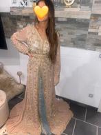 TE HUUR – ZEER EXCLUSIEVE Marokkaanse Takchita / Caftan, Kleding | Dames, Blauw, Maat 42/44 (L), Ophalen of Verzenden, Zo goed als nieuw