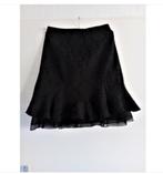 zwarte strokenrok met tule gevoerd-jurgen michaelsen/mt.38, Kleding | Dames, Maat 38/40 (M), Zwart, Ophalen of Verzenden, Zo goed als nieuw