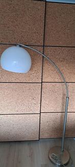 Staande lamp met dimmer, Huis en Inrichting, Lampen | Vloerlampen, Ophalen, Geborsteld RVS, Gebruikt, Metaal