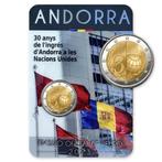 2 euro Andorra 2023 - 30 jaar VN-lid (CoinCard), Ophalen of Verzenden, Overige landen, 2 euro, Setje