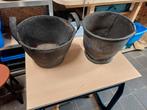 2 stuks rubbere bloempotten, Tuin en Terras, Bloembakken en Plantenbakken, Minder dan 30 cm, Minder dan 60 cm, Rond, Ophalen of Verzenden