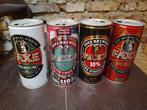 set van 4 lege Faxe bierblikken (1 liter), Verzamelen, Ophalen of Verzenden, Gebruikt, Overige typen, Overige merken