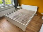 IKEA ASKVOLL Bed 160x200, 160 cm, Modern, Wit, Zo goed als nieuw