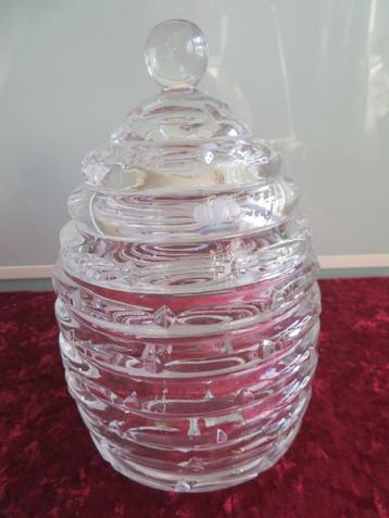 Aparte Prachtige BIJENPOT Glas 22 cm. Hoog ø 14 cm. 2,5 Kilo