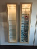 Vitrinekast Bertby (2x), inclusief ledspots, Ophalen, Minder dan 50 cm, Met deur(en), Glas