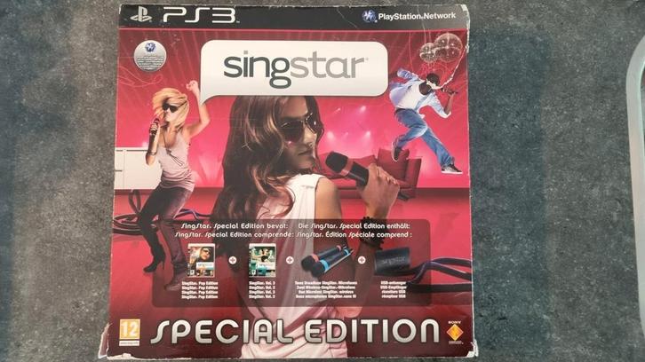 Singstar PS3 Special Edition + Microfoons + Games, Spelcomputers en Games, Spelcomputers | Sony PlayStation 3, Gebruikt, Met 2 controllers