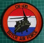 Patch Chinook CH-47D Luchtmacht, Ophalen of Verzenden, Luchtmacht, Nederland, Embleem of Badge