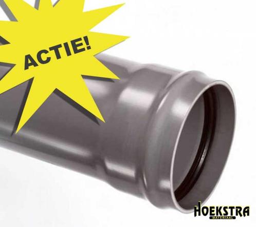 PVC-Rioolbuis 110 en 125mm met manchet vanaf €26,50 per stuk, Doe-het-zelf en Verbouw, Buizen en Afvoer, Nieuw, Rechte buis, Pvc