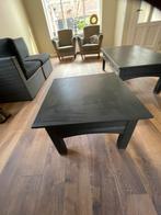 Bijzettafel/ salontafel 65x65 cm eiken zwart geverfd, 50 tot 100 cm, Minder dan 50 cm, Gebruikt, Eikenhout