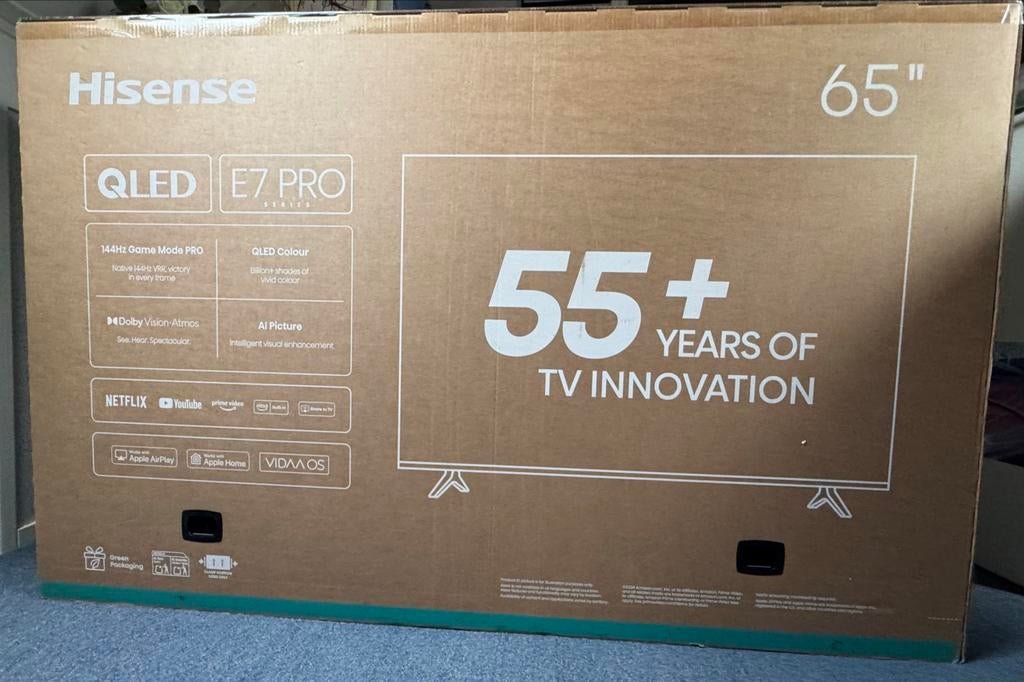 Hisense 65" QLED Smart TV - Nieuw in doos!, Audio, Tv en Foto, Televisies, Ophalen, QLED, Nieuw, 120 Hz