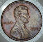 Toned Lincoln Cent 1992, Ophalen of Verzenden, Noord-Amerika, Losse munt
