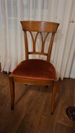 Ronde Eettafel + 4 Stoelen - Massief Hout, Huis en Inrichting, Stoelen, Ophalen, Hout, Bruin, Klassiek