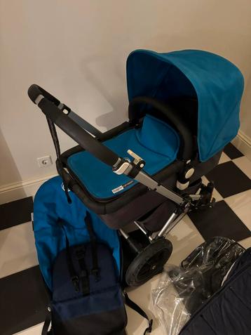 Bugaboo Kinderwagen Compleet blauw met voetenzak regenhoes! beschikbaar voor biedingen