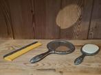 Antieke Haarverzorgingsset - Spiegel, Borstel & Kam, Antiek en Kunst, Ophalen