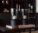 Luxe Hurricane Table Stand zwart 13.5x29 Initials By Haans, Overige materialen, 25 tot 50 cm, Zwart, Nieuw