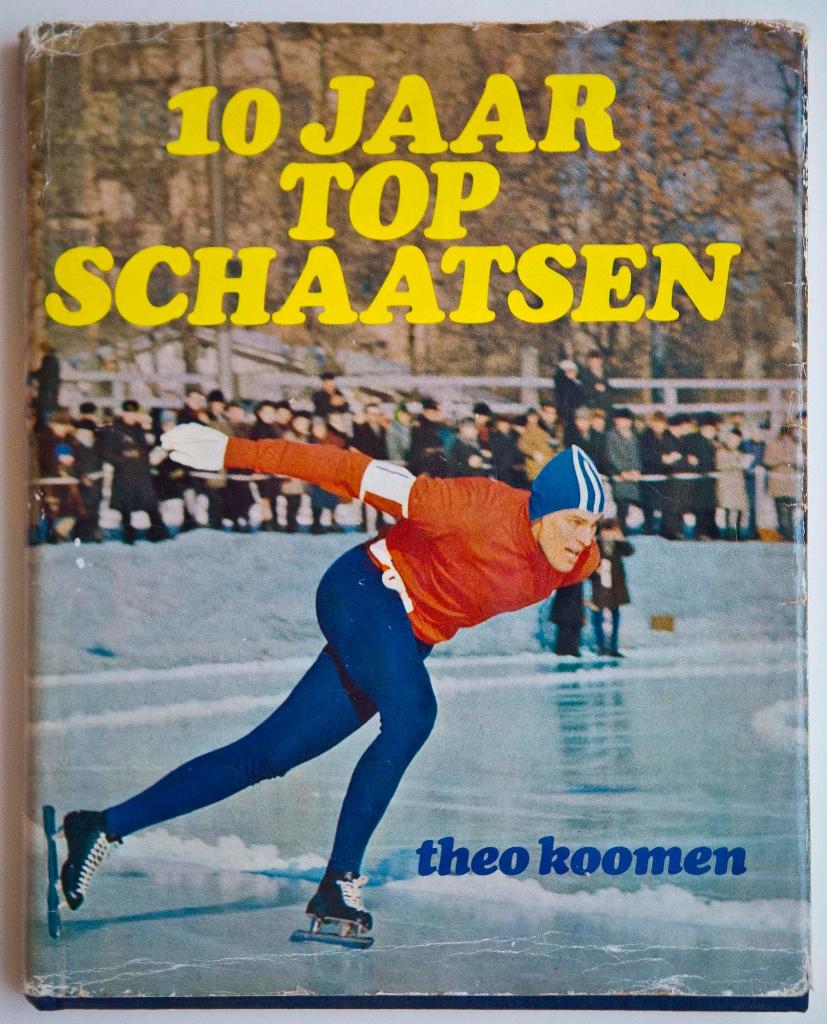 Gesigneerd boek-10 jaar topschaatsen '61-'71 van Theo koomen, Verzenden, Gebruikt, Noren, Overige merken