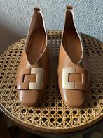 Nieuw! Prachtige bruin leren ballerina’s ,gouden gesp 41, Bruin, Nieuw, Onbekend, Ballerina's