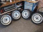 17 inch 4x100 stalen velgen, nieuwe conti 195/40-17 banden, Auto-onderdelen, Banden en Velgen, Ophalen, Nieuw, 17 inch, 205 mm