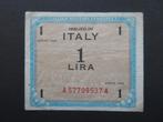 1 Lire 1943 Italië AMC p-M10a (01) WW2, Verzenden, Italië, Los biljet