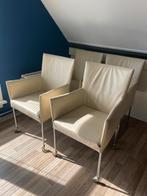 Bert Plantagie arc vergader / eetkamer design 4 stoelen, Vier, Wit, Zo goed als nieuw, Ophalen