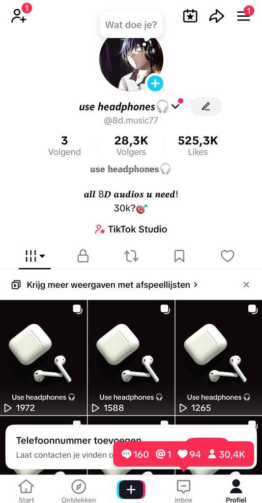 Tiktok 30k, Sieraden, Tassen en Uiterlijk, Smartwatches, Zo goed als nieuw, Android, Zwart, Ophalen