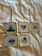 Antieke Delftsblauwe Tegeltjes, Ophalen of Verzenden