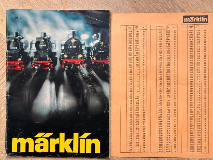 Märklin catalogus 1977 met prijslijst, Hobby en Vrije tijd, Modeltreinen | H0, Gebruikt, Boek, Tijdschrift of Catalogus, Wisselstroom