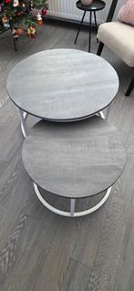 Set 2 salontafels ( zsm ophalen ), Huis en Inrichting, Ophalen, Gebruikt, 50 tot 100 cm, Rond