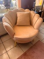 Fauteuil Belle creme velvet, Ophalen, Overige materialen, Minder dan 75 cm, Nieuw