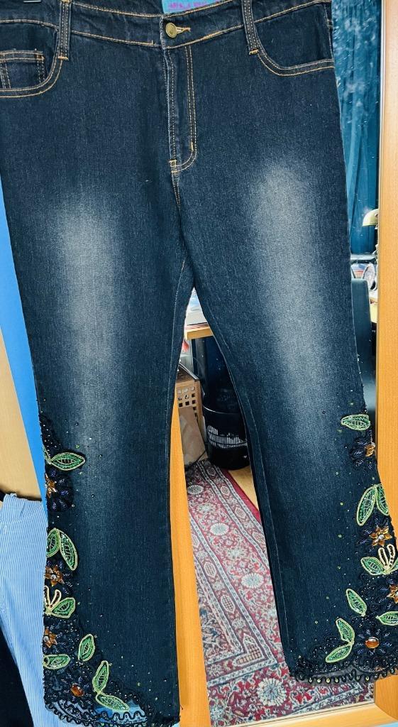 mooie jeans +borduur Rafaello Rosso 42 extra lang nieuw, Kleding | Dames, Broeken en Pantalons, Nieuw, Maat 42/44 (L), Blauw, Lang