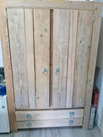 Steigerhouten kledingkast, Huis en Inrichting, Kasten | Kledingkasten, Ophalen, 100 tot 150 cm, Zo goed als nieuw, 150 tot 200 cm