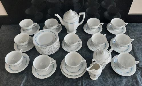 12 pers. koffieservies Rosenthal Classic Rose Maria Blau, Antiek en Kunst, Antiek | Servies compleet, Ophalen of Verzenden