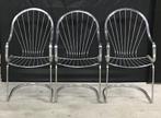 Vintage draadstaal stoel chroom - Italiaans design, Ophalen, Gebruikt, Metaal, Eén