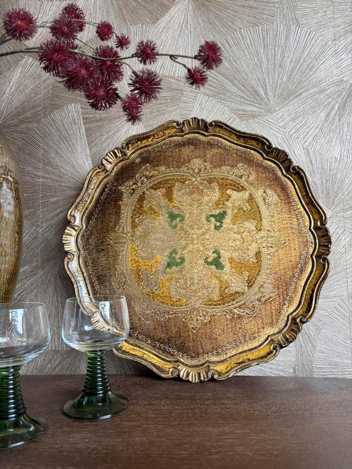 Vintage Venetiaans houten dienblad, Antiek en Kunst, Antiek | Woonaccessoires, Ophalen of Verzenden