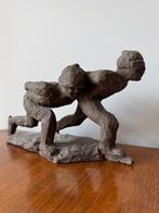 Oud aardewerk beeld schaatsers, Ophalen of Verzenden