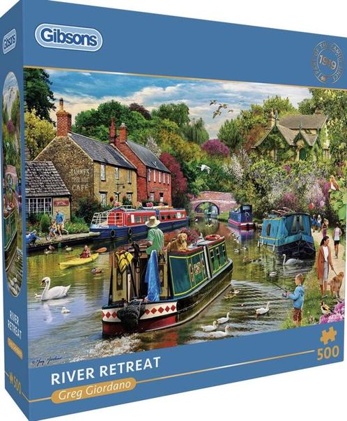 Gibsons - River Retreat - 500 stukjes, Hobby en Vrije tijd, Denksport en Puzzels, Nieuw, Legpuzzel, 500 t/m 1500 stukjes, Ophalen of Verzenden