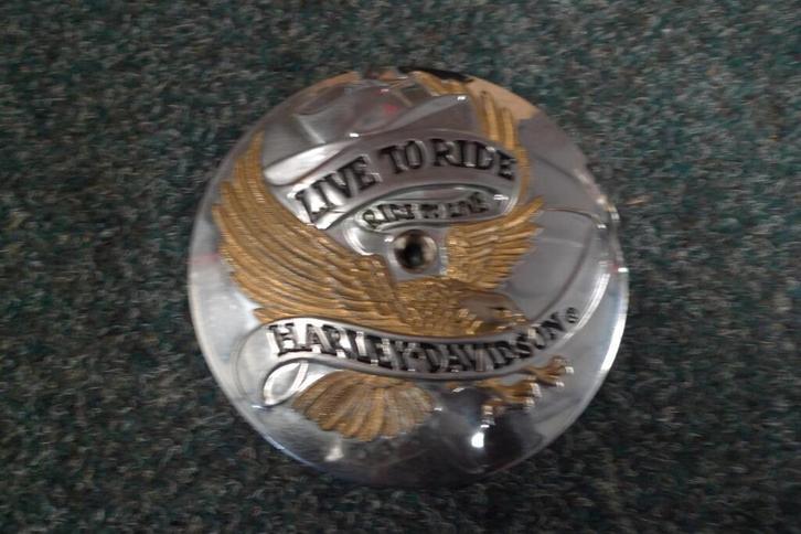 Luchtfilterhuis Harley cover live to ride loc.23, Motoren, Onderdelen | Harley-Davidson, Gebruikt, Ophalen