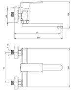 Keukenkraan, mengkraan, wandmengkraan type Maro chroom, Verzenden, Nieuw