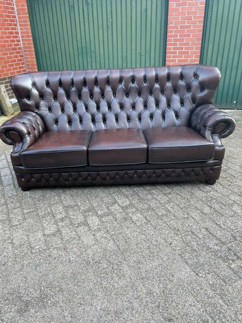 Chesterfield  bank 3 zits, Huis en Inrichting, Banken | Bankstellen, Zo goed als nieuw, Driepersoons, 75 tot 100 cm, Ophalen of Verzenden