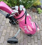 FORE golftas met clubs (linkshandigen) en kar (BagBoy), Sport en Fitness, Ophalen, Gebruikt, Set, Overige merken