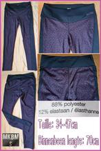 MKBM paars/aubergine-zwarte sportlegging maat S zgan, Maat 38/40 (M), Paars, Ophalen of Verzenden, MKBM