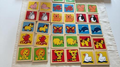 Houten memory dieren, Kinderen en Baby's, Speelgoed | Houten speelgoed, Zo goed als nieuw, Overige typen, Ophalen