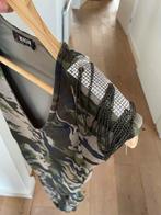 Jurk - Camouflage print, Zo goed als nieuw, Knielengte, Maat 36 (S), Groen